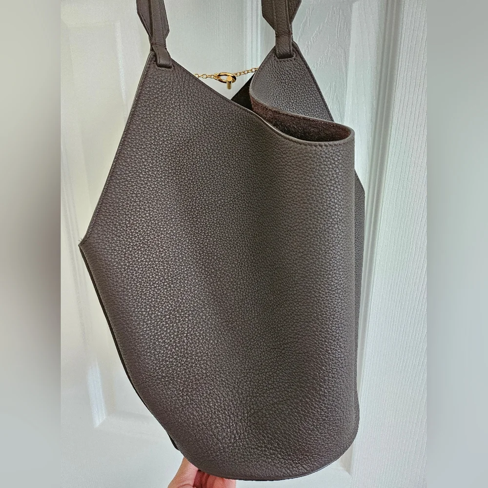 Khaite Small Lotus Bag Dark Brown Pebbled Leather Excellent Condition MSRP $2480 - Picture 12 of 16